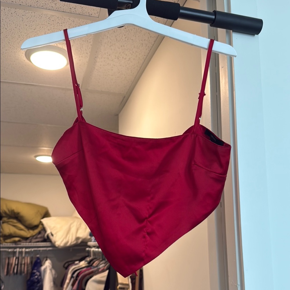 Red Satin Top
